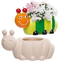 Baker Ross Vasetti di Ceramica a Forma di Tazzina e Piattino (confezione da 2