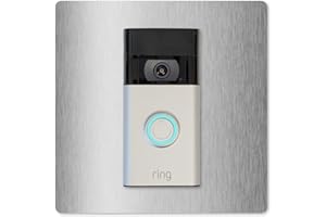 iSecur Blende passend für Ring Akku-Videotürklingel aus Edelstahl I Video-Doorbell 2. Gen 3 Plus 4 (2024) I Klingelschild I 160 x 160 mm I Türstation Platte für Klingel I az180