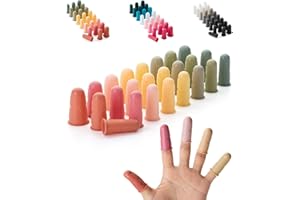 Mr. Pen - Lot de 24 protections de doigts en silicone pour pistolet à colle chaude, couleurs vintage, embouts en caoutchouc, protège-doigts en caoutchouc, protège-doigts en caoutchouc, embouts en