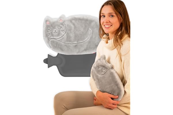 soxo Bouillotte Eau Chaude Cadeau Pour Bebe Peluche Bouillote Anti Colique Enfant Bouillotes Chat Oreilles