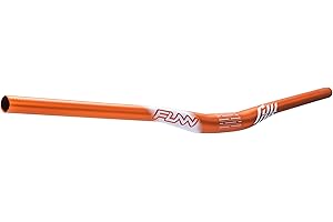 Funn Full On Mountain Bike Handlebar with Bar Clamp 31.8mm and Width 810mm, Tough and Lightweight Alloy Riser Handlebar for MTB, BMX and Road Bike, Rise 15mm MTB Handlebar (Orange)
