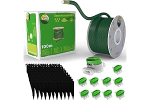 100 m begränsningskabel + 300 jordspett + 10 kabelkontakter för robotgräsklippare, gräsklippare, robottillbehör, set, begräns