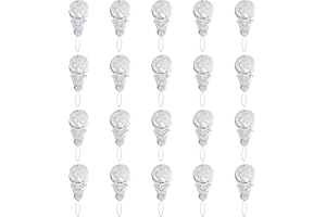 LONSVTTU 20 Stück Einfädelhilfe für Nadeln (Nähmaschine und Hand) Klassische Silberne Nadeleinfädler Prägung aus Metall Aluminium mit Schlinge aus Federstahl