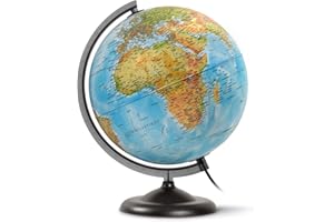 JPC Globe terrestre lumineux 25 cm "basic" bleu