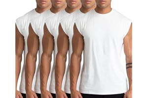 HOLURE 1, 3 or 5er Pack Mens Cotton Gym Tank Tops Workout ärmellose Shirts Athletic Muscle Tank Training Bodybuilding Tee