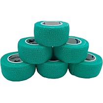 PintoMed Bandage Cohésif Vert Fluorescent - 6 Rouleaux 7.5cm X 4.5m - Autoadhésif, Sport, Premier Secours
