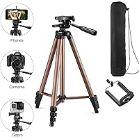 OUD 3120 Big 50 inch Aluminium Alloy Tripod Stand Holds 1.5-2 kg with Camera Holder for Photos, TIK Tok, Live Streaming, YouTube Videos, Compatible with All Smart Phones & Camera