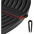 Langthering Rubber Edge Trim U Channel, Self Adhesive Sheet Metal Edge Guard Protector, EPDM Seal Strip for Car Doors, Steel Plates, Glass, Hatches, Table Corners, Fit 1/12"(2mm), 10Ft/3m