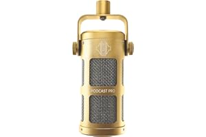 SONTRONICS PODCAST Professional Dynamic Mic for Podcast, Broadcast, Streaming, Gaming & VC - XLR Connection, No phantom Power Required - Lifetime Microphone Warranty - Designed & Built in UK – Gold