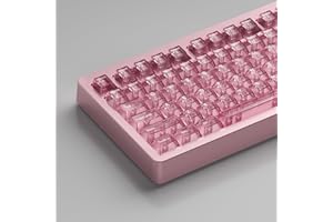 Sumgsn Lot de 114 Touches Transparentes en Cristal Rose pour claviers mécaniques Cherry MX 60%, 65%, 95%