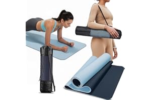 Avilia - Tappetino Yoga in TPE Ecologico Antiscivolo con Tracolla per Yoga e Pilates, Spessore 6 mm per Comfort e Stabilità, Ideale per Allenamenti Fitness a Casa o in Palestra