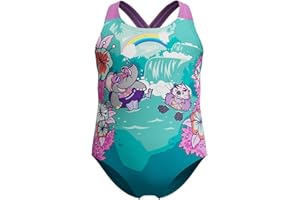 Speedo Learn to Swim Printed Crossback Maillot de Bain Fille (Lot de 1)