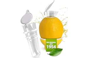Patent-Safti Entsafter I Der originale Safti Ausgießer für Zitronen, Orangen etc. I Einfacher als jede Zitronenpresse oder Saftpresse I (Gelb)
