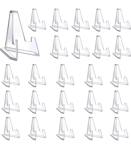 Lot De 30 Chevalets En Acrylique Transparent - Supports Pour Pièces De Monnaie, Médailles, Photos Miniatures
