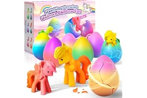 iKidiki Unicorno Giochi Bambina 3 4 5 Anni, Unicorni Regalo Bambina 3 4 5 6 Anni Giocattoli Bambino 3-6 Anni Uova Arcobaleno che Si Schiudono Bambini Regali Compleanno Pasqua Bambinas