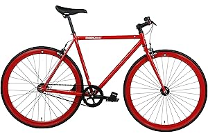 FabricBike- Vélo Fixie Noir, Fixed Gear, Single Speed, Cadre Hi-Ten Acier, 10,45 kg (Talla M).