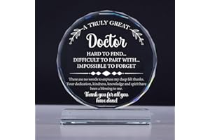 CHARMIBLE Doctor Gifts for Women Men, Appreciation Doctor Award Crystal Plaque Gifts with Box Packaging, Sincere Thank You Gifts for Doctor, Doctors Day/Christmas/Retirement/Birthday Gift