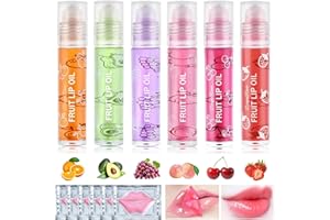 Xumann 12PCS Lip Gloss Sets & Lip Masks for Teenage Girls, Roll on Fruit Lip Oil Set, Lipgloss Set for Girls