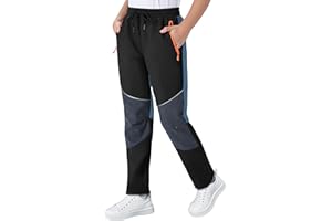 ANGEL CITIZ Pantalon de ski pour enfants, pour la randonnée, garçons et filles, imperméable, coupe-vent, en polaire chaude