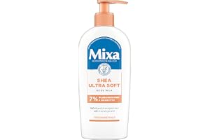 Mixa Shea Ultra Soft Body Milk, intensivt närande kroppsmjölk, med sheasmör och vegetabiliskt glycerin, för torr och grov hud, 250 ml
