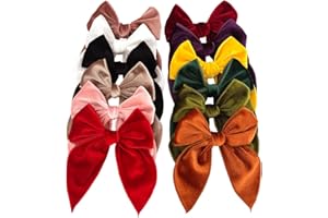 SUGARMELON Velvet Fable Bow Hair Clips Baby Girls Women Large Velvet Cheer Hair Bows Barrettes Accessories for Toddler Kids Teen Girls