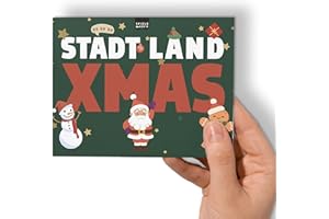 Stadt Land Fluss XMAS MINI Ratespiel für die Familie zu Weihnachten mit 12 Xmas-Kategorien lustiges Familienspiel Quiz Partyspiel zur Weihnachtszeit Geschenk-Idee Nikolaus DIN A6-Block | 50 Blatt