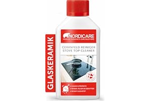 ‎NORDICARE Nordicare Kochfeld Reiniger [250ml] für Glaskeramik Kochfeld oder Induktionsfeld I Herdplattenreiniger für Eingebranntes I Glaskeramik Reiniger, Herdreiniger