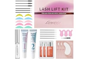 Lomansa Lash Lift Kit, Eyelash Perming Kit, Brow Lamination Kit, Easy Squeeze Tube Design, Beginner Friendly 15 Uses, Up to 6 Weeks Curl