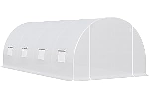 Outsunny Gewächshaus Foliengewächshaus Treibhaus Pflanzenhaus Folien 595 x 300 x 200 cm