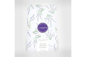The Master Herbalist LAVENDER Scented Wardrobe Freshener in a floral LAVENDER Design. Perfect for Cupboards, Drawers and Wardrobes. Made in the UK.