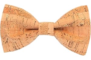 WANYING Hommes Nœud Papillon le liège Grains de Bois Déjà Liée Réglable pour Gentleman Casual Formel Cérémonie du Mariage Fête Affaires