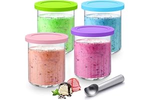 HAIWILL Per 4 contenitori ninja Creami per NC501 NC500EU serie 680ML 11 in 1 macchina per il gelato Ninja, senza BPA, Ninja Creamy Deluxe, lavabile in lavastoviglie, accessorio per macchina per il ghiaccio