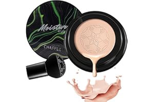 FENGYANG Crème CC, Air Cushion BB Cream, CC Crème BB de Coussin D'air CC Foundation, Fond de Teint Longue Durée Mushroom Air Cushion, Correcteur Durable Maquillage Nude Hydratant éclaircissant (Ivoire)