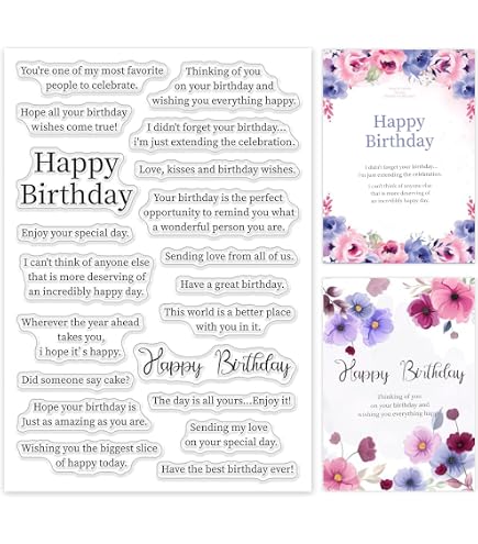 Joyful Home Gummistempel "Hug Sentiments" - 10x10 Cm - Für Karten, Scrapbooking, DIY