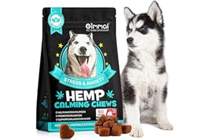 VALLEYLUX Calming Chews for Dogs (Duck 60PCS), Dogs Calming Treats, 100% Natural Hemp Calming Treats for Dogs Reduce Anxiety, Fear, Separation, Barking, Hyperactivity, Fireworks, Travel - for All Breeds & Size