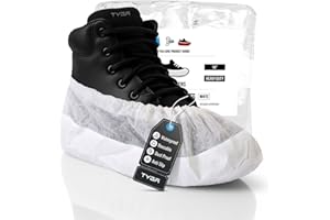 TYGA STORE Tyga Couvre-chaussures robustes, réutilisables, durables CPE/PP (20, blanc)