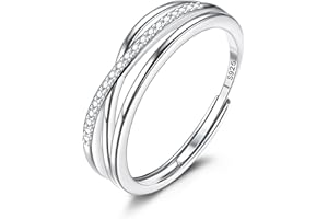 JeweBella Anello Argento 925 Regolabile Donna - Fidanzamento, Promessa, Fedi Nuziali, Matrimonio - Gioielli con Carta Regalo