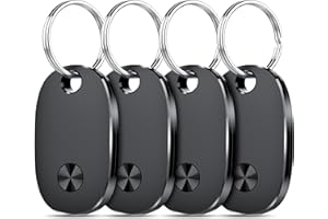 AOWOKA Air Traceur Tag Lot de 4, Bluetooth Tracker Fonctionne avec Apple Find My (iOS Uniquement), Batterie remplaçable, IP67 Étanchéité Localisateurs D’Objets pour Valises/Portefeuilles/Clés[weTag Pro]
