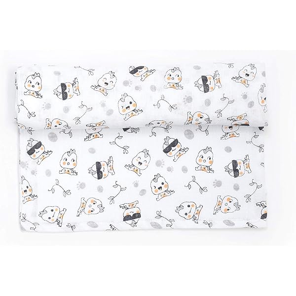 Lange Mousseline Bébé 120x120cm - 100% Coton - Motif Dinosaure - Multifonction Doux Et Léger