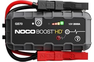 NOCO Boost HD GB70 2000A 12V UltraSafe Litium-Starthjälp, Boosterpaket, Bil Startbooster, Bärbar Powerbank Laddare och Startkablar för Bensinmotorer upp till 8L och Dieselmotorer upp till 6L