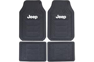 Plasticolor 001668R01 4pc JEEP Weather Pro Heavy Duty Rubber Floor Mats Set , Black
