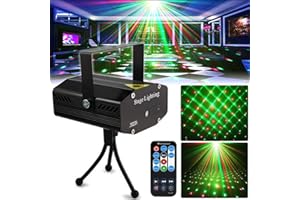 Party Light Disco DJ Lights SPOOBOOLA Stage Lights Projector Mini Auto Flash Sound Activated with Remote Control for Dancing Thanksgiving KTV Bar Birthday