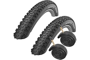 SCHWALBE MAGIC MARY Schwalbe Rapid Rob 26" x 2.25 Mountain Bike Tyres with Presta Tubes (Pair)