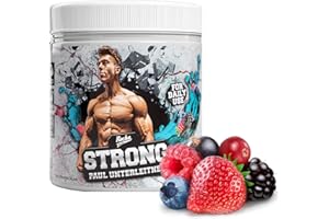 ‎ROCKA NUTRITION Rocka Nutrition STRONG Multi-Nährstoff-Mix mit Kreatin, Spirulina, Vitamin K2+D3, Magnesium & Zink| Veganes Kraft- & Performance Supplement | 100% Geschmack | 360 g (Wild Berry)