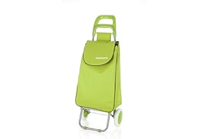 SHOPALONG Lightweight Shopping Trolley Large Grocery Cart Basket on 2 Wheels 1.8kg 54L Folding Unisex Storage Bag