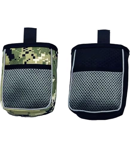 Borsa Addestramento Cane Shengxi - 2 Pezzi, Tessuto Oxford, Con Clip Per Cintura, Nero/Mimetico - Foto 2
