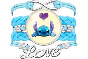 PIIMNT Stitch Armband, Stitch Geschenke, Stitch Armband Kinder Stitch Sachen Verstellbares Stitch Bracelet Stich Freundschaftsarmbänder für Mädchen Geburtstags Geschenke