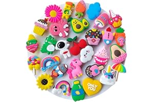 Nityunn Schuhanhänger für Clogs, verschiedene zufällige Auswahl aus PVC, Cartoon-Schuhdekorationen, Zubehör für Sandalen, Weihnachten, Party, Geburtstag, Geschenke