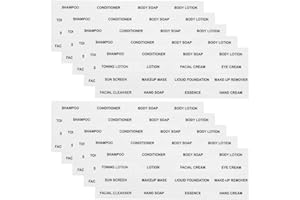 BEAVORTY Sub Bottle Stickers 10Pcs Clear Beauty Bottle Classification Stickers, Travel Sub Bottle Labels, Skin Care Product Stickers for Shampoo Body Wash Lotion Cream