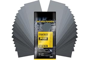 Profiwoab 33 pcs Ensemble de Papier Abrasif, Papier de Verre Humide et Sec 5000/3000/2000/1500/1200/1000/800/600/320/240/180, 93 * 230mm